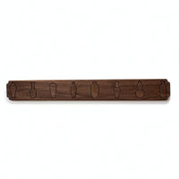 Wall-Mounted Coat Rack with Folding Hooks Foldable Wooden Coat Hook Rack Smooth for Hallway