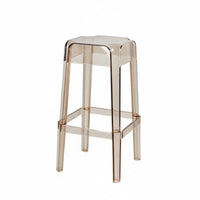 Clear Acrylic High Stool Modern Look Transparent Invisible Stool Space-Saving Design