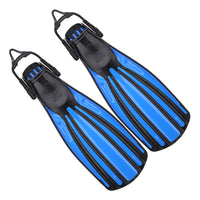 Long Fins for Diving with Silicone Straps
