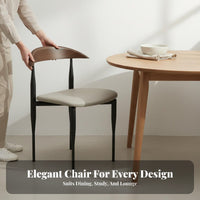 Y-shaped rear Chair Retro design Dining Seating Padded Seat for Cafe, Home Office