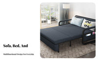 Foldable Design Multi-Functional Sofa Bed two-in-oneUse Pull-expandable Sleeper with Storage Space-Saving transformable Couch Easy Assembly for Small Apartment Dwellers, Overnight Guests, homeowners