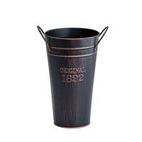 Iron Container with Handles Industrial Flower Container with Handles Shabby Chic
