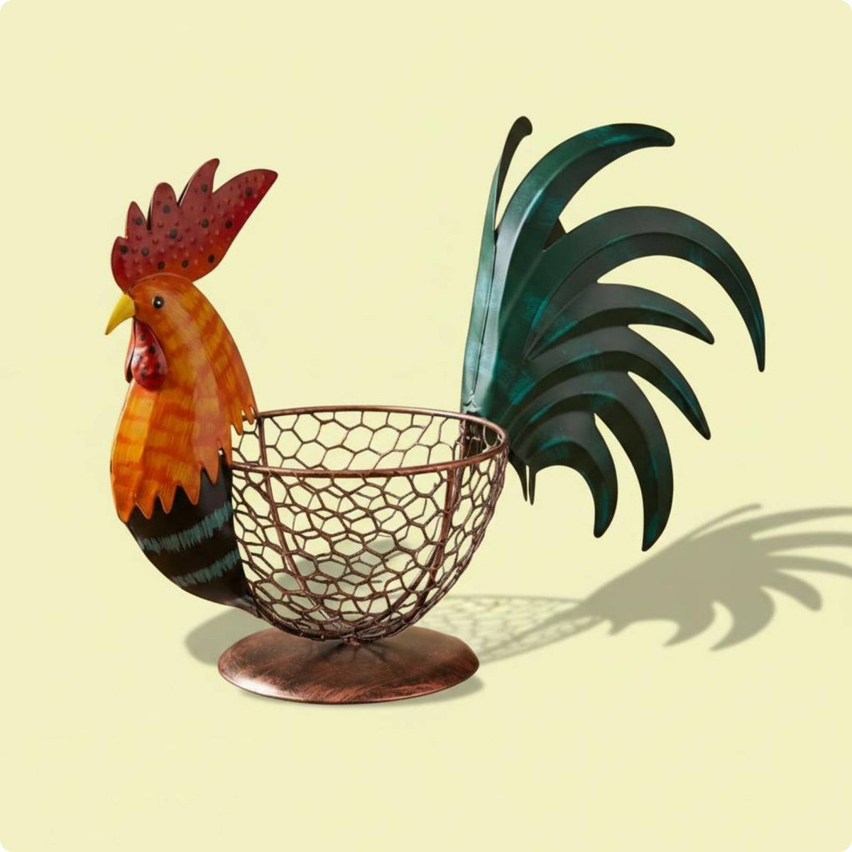 Hen Egg Basket Tabletop Display Chicken Egg Holder Decorative for Desktop