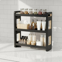 3-Tier Storage Rack Versatile Below-Sink Storage Minimalist Spice Organizer Design Rack Organizer for Kitchen
