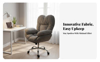 Adjustable Height Cushioned Swivel Recliner Sofa-Like Comfort Recliner with Footrest Reclining Function Office Chair Ergonomic Design for Students, Homeowners, Bedroom, Study Room, Reading, Short Restping