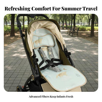 Universal Fit Baby Stroller Cooling Mat Moisture Wicking Breathable Stroller Seat Cushion Skin-Friendly for Toddlers, Hot Weather, Outdoor