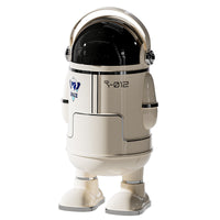 Modern Minimalist Astronaut Trash Can with Slide Lid, Large Capacity, Dual Buckets, PP Material