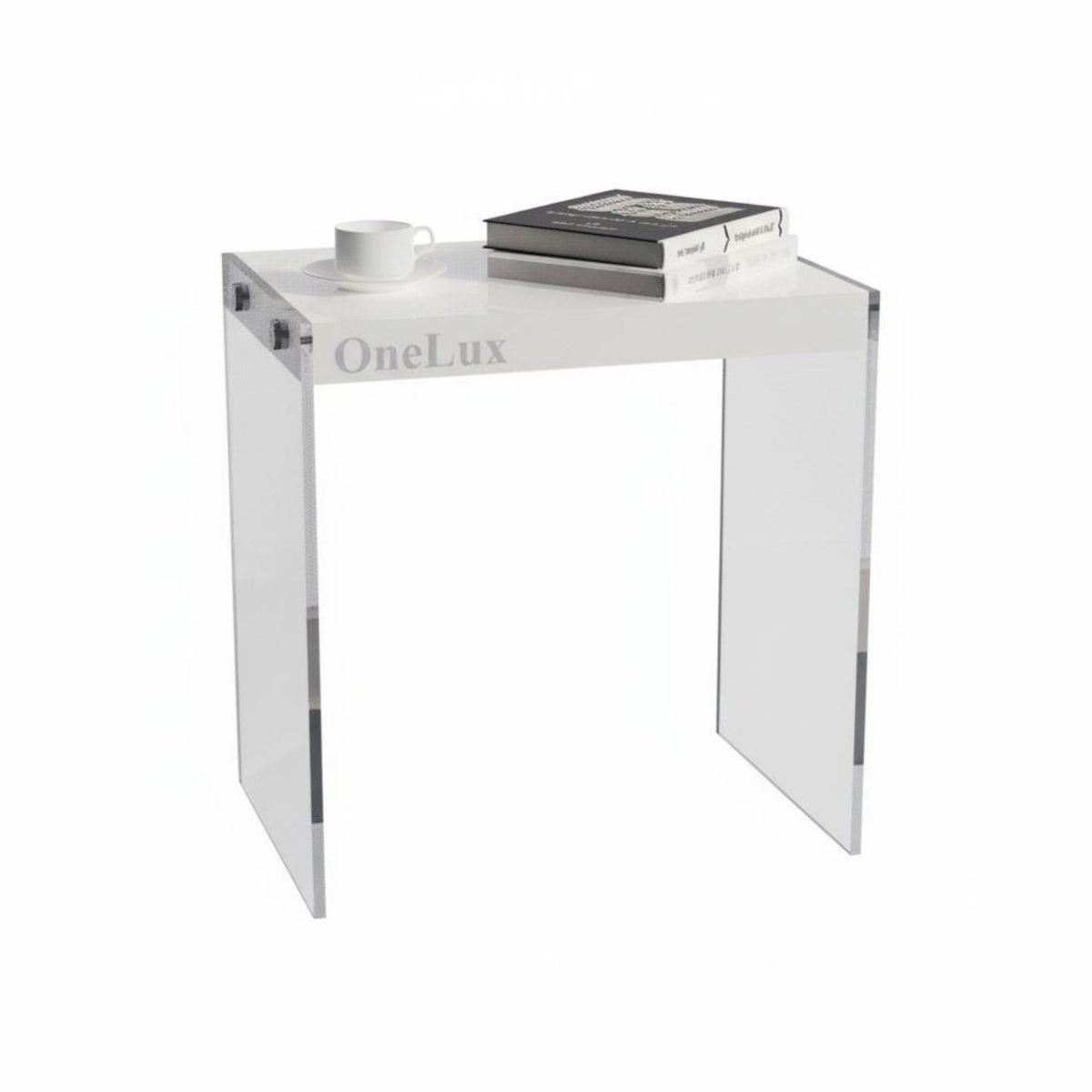 Clear C-Shaped Stand Transparent Nightstand Multi-Functional for Living Room
