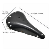 Leather Coil Cycle Saddle Breathable Design for Town Commuting