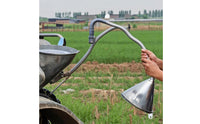 Long-Reach Funnel with Flexible Hose Corrugated Funnel with Bendable Tube Threaded Metal for Mechanics, DIYers, Automotive Maintenance, Motorcycle Repair, Garage