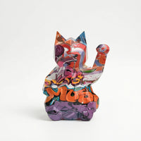 Fortune Cat Figurine Japanese Maneki Neko Compact for Entryway, Desk