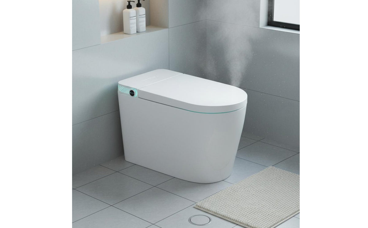 Unified Piece Smart Toilet LED Display Built-in Reservoir Toilet Warm Water Spray