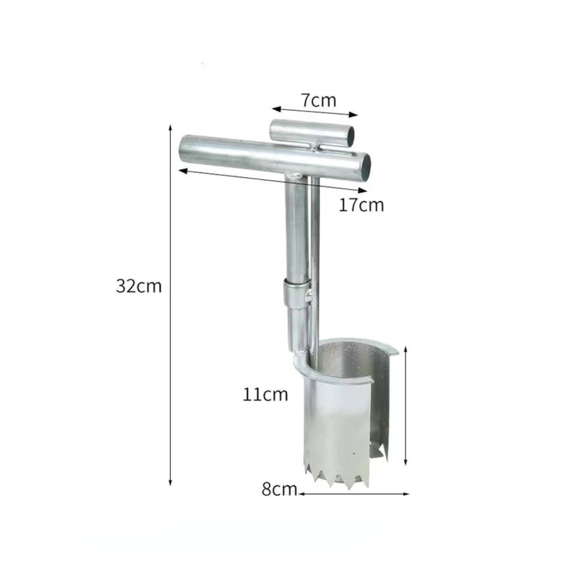 Manual Seedling Transplanter Sturdy Construction T-Handle Bulb Planter for Farm