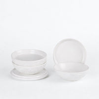 Nordic Ceramic Dinnerware Set, 5-Piece Matte Black
