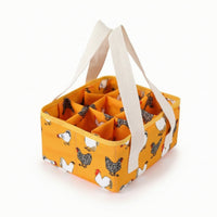 Egg Basket with 9 Pouches Padded Egg Collecting Basket Long-Lasting