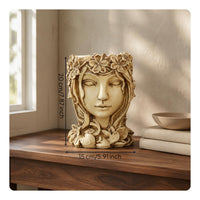 Female Deity Planter Decorative Resin Statue Planter Elegant Finish for Indoor