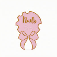 Acrylic Display Board with Gold Outline Glossy Nail Art Display for Manicurists