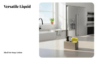 Soap Dispenser Sponge Holder 200ml Capacity Kitchen Sink Holder Countertop Pump Bottle Refillable Household Storage for Bathroom