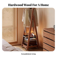 Rolling Valet with Hamper complimentarystanding Design Garment Rack Multi-Functional Detachable Basket for Adults, closet area