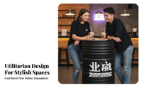 Factory-influenced by Retro Booth Set Retro Design Oil Drum Furniture Set sturdy Easy to Clean for Cafes, Lounge Area