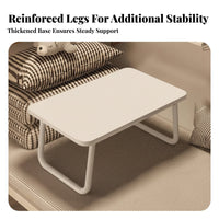 Space-Saving Foldable Laptop Table Multi-Functional Foldable Lap Desk Ready to Use Bed Tray Device Slot for Dorm Residents, Distant Workers, Users with Limited Mobility, Home Office, Sofa, Travel, Floor