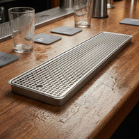Beer Drips Tray Perforated Grid Stainless Steel Drips Tray Silver Metal Finish   Equipment