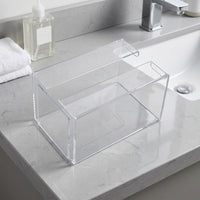 Storage Box and Iridescent Acrylic Tissue Box for Home Office, Wall-Mounted Napkin Holder for Living Room, Modern Minimalist Style Tissue Boxes