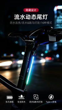ESLNF Bike Tail Light with Motion Sensor for Night Riding