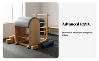 Solid Wood Construction Pilates Ladder Barrel Core Strengthening Wooden Ladder Barrel Sturdy and Long-Lasting Home Pilates Machine Ergonomic Design for Stretching Practitioners, Women, Adults, Stretching, Gym