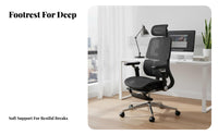 High-Rear Rolling Chair Adjustable Support Ergonomic High-Rear Mesh Recliner 360-Degree Rotate Reclining Function