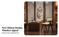 Woven rear Bench and Table New Chinese design Restaurant Booth Upholstered Seating Space-Saving for Interior Designers, Teahouse