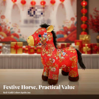 Chinese Astrological Horse Stuffed Ie Festive Atmosphere Year of the Horse Symbol Doll Holiday Decoration Gentle Feel PP Cotton