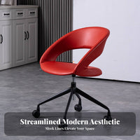 Petal-Shaped Rolling Chair Nordic Aesthetic Petal Back Rolling Chair