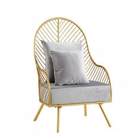 Soft Fabric Upholstery Highspine Barrel Chair Modern Minimalist design Plush Single-Person Sofa Thickly Padded Indoor Furniture Ergonomic Design for Office Workers, Interior Designers, Balcony, Reception Area, perusing corner, Living Room