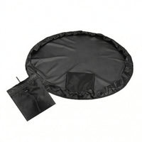 Portable Beach Changing Mat Foldable Changing Mat with Pouch Drawstring Bag Round for Surfers, Swimmers, Poolside