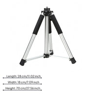 Adjustable-Height Tripod Stand Foldable Floor Holder Rubber Feet