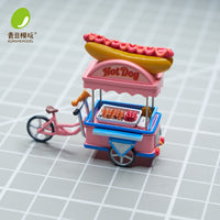 青豆模玩-1:64街头热狗&冰淇淋 1/64小比例微缩场景人偶模型