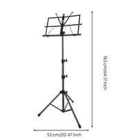 Adjustable Height Music Stand Includes Carrying Bag Foldable Music Stand Heavy Duty Musical Instrument Accessory for Performance