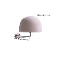 Hat Rack Wig Stand Wall-mounted Organizer with Hooks Metal Rack Display Stand Hemispherical Textile Head Fade-resistant Peel-proof Construction Suitable for Hairpiece Storage Entryways Retail Spaces