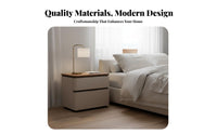Two-Drawer Night Cabinet Sturdy Structure Bedside Table Wear-Resistant Finish