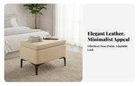 Tufted Storage Ottoman raiseTop Lid Footstool Comfortable Seating for Homeowners