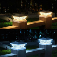 Solar Post Light Waterproof Post Cap Lantern Weather-Resistant for Courtyard