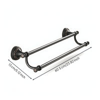 doubleBar Towel Rack Long-Lasting Towel Rack with Dual Rods Sturdy for Bathroom