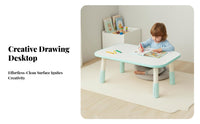 Adjustable Height rabbit Chair and Table Set Multi-Functional Child-Sized Table with 2 Chairs Easy to Clean kids' Furniture Rounded Corners for Toddlers, Preschoolers, Parents, literacy Corner, Nursery, Bedroom, Kindergarten