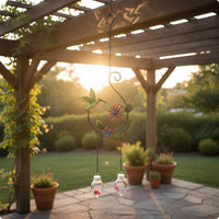 Decorative Hummingbird Feeder Colorful Garden Decor for Yard, Patio