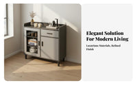 Dining Room Storage Cabinet with Drawers Multifunctional Buffet Cabinet Sturdy Construction Sideboard Adjustable Shelves Removable Divider Suitable for Homeowners Entryway