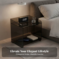 C-Shaped End Table Space-Saving Household Furniture Sturdy Frame for Living Room
