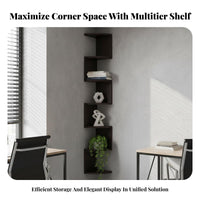 Tiered Fan-Shaped Shelf Multi-Tier Design Wall-Mounted Rack Easy to Install