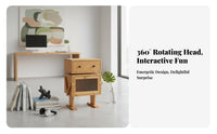 Nordic theme Robot-Shaped Nightstand Creative Design Multi-Storage Nightstand Playful Aesthetic Bedside Table sturdy Construction for Homeowners, Adults, Parents, Bedroom, Living Room, Playroom, Nursery