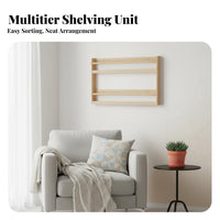 Wall-Mounted Book Display Multi-Tier Household Storage Space-Saving for Students